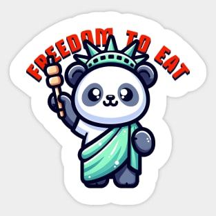 parody panda liberty statue Sticker
